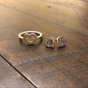 Disney Pandora Ring and Earrings Set
